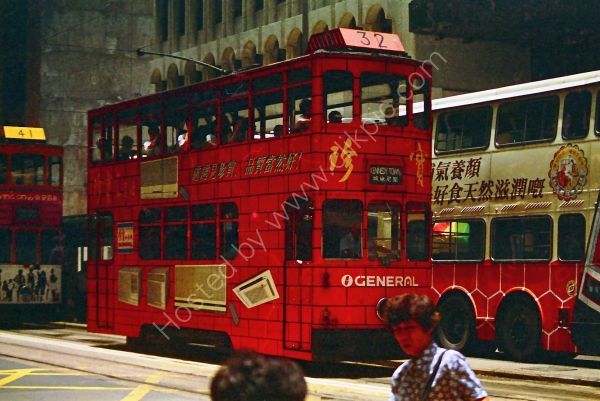 Double Decker Trolley Buses, Central, Hong Kong Island